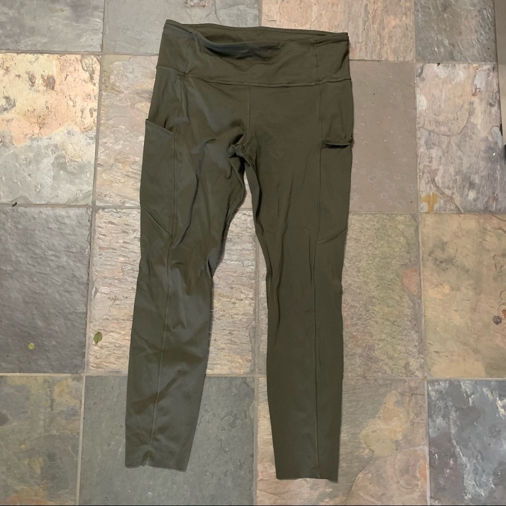 Lululemon Green Leggings with Pockets